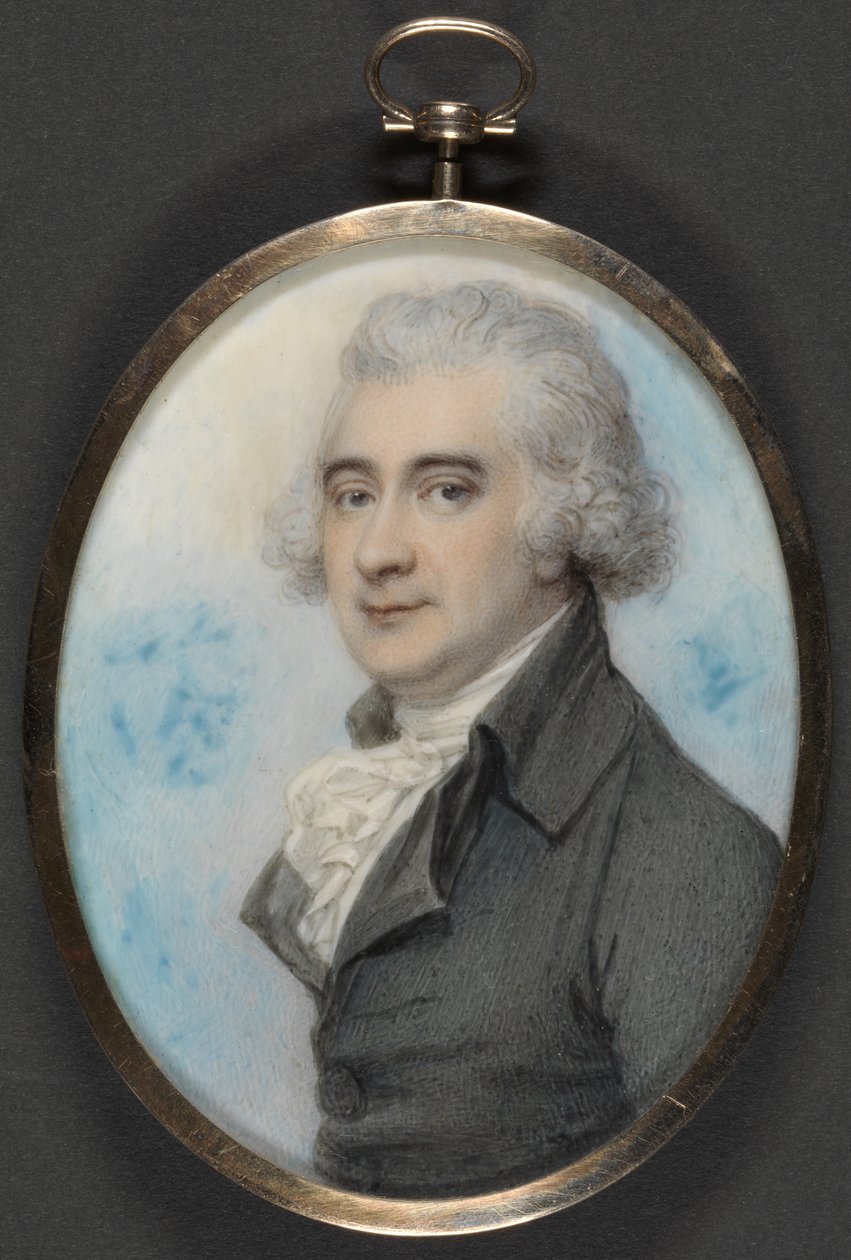 James Hopen (1741-1816) muotokuva Hopetounin 3. jaarlista, 1789 (wc ja guassi norsunluun päällä) tekijältä Richard Cosway