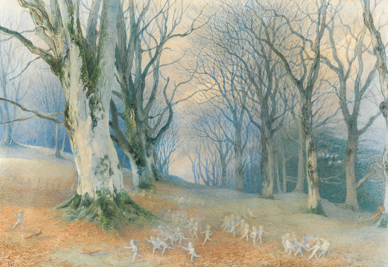 Keijut ja oravat, n. 1870 tekijältä Richard Doyle