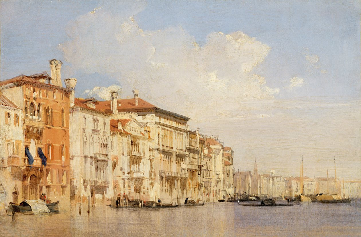Grand Canal, Venetsia (öljy myllylaudalle) tekijältä Richard Parkes Bonington