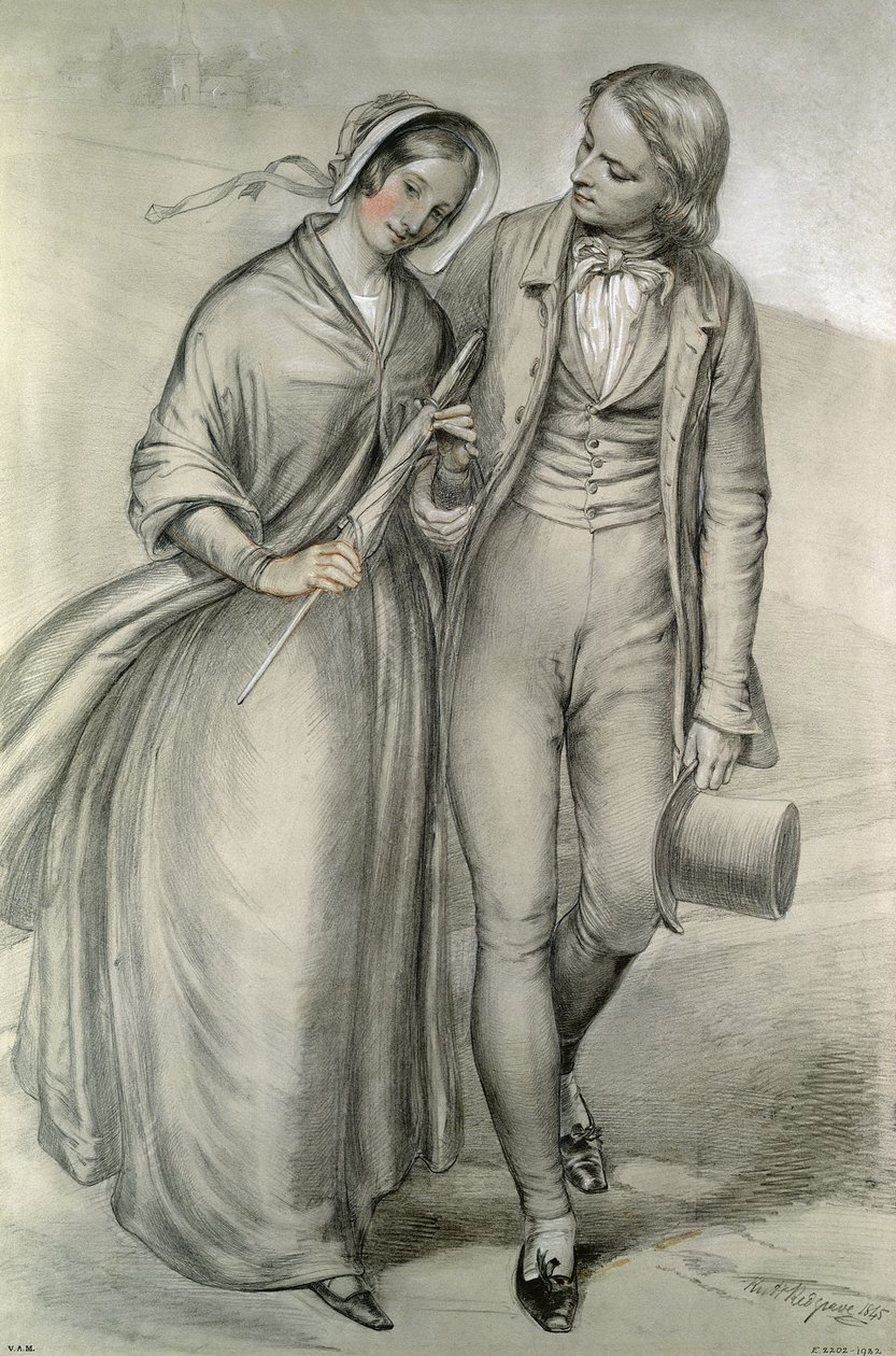 Hääaamu - Lähtö, noin 1846 tekijältä Richard Redgrave