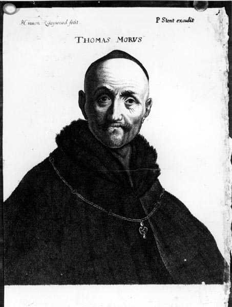 Muotokuva Thomas Moresta (1478-1535) kaiverrettu Peter Stent (fl.1642-65) tekijältä Richard Gaywood