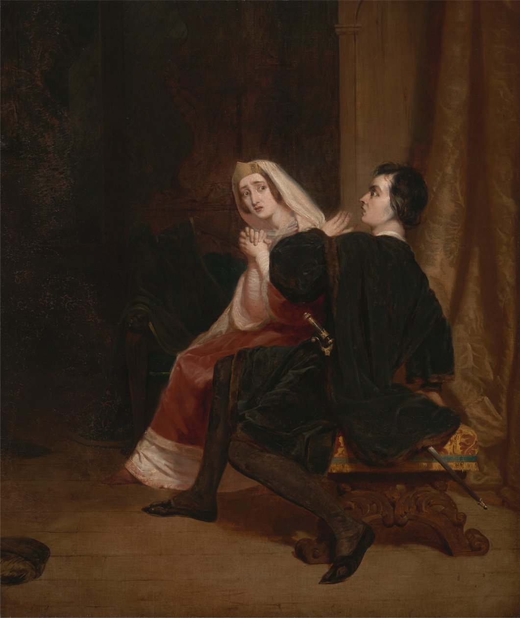 Hamlet ja hänen äitinsä; Kaappikohtaus tekijältä Richard Dadd
