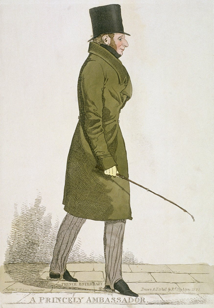 "Prinssin suurlähettiläs", 1822 tekijältä Richard Dighton