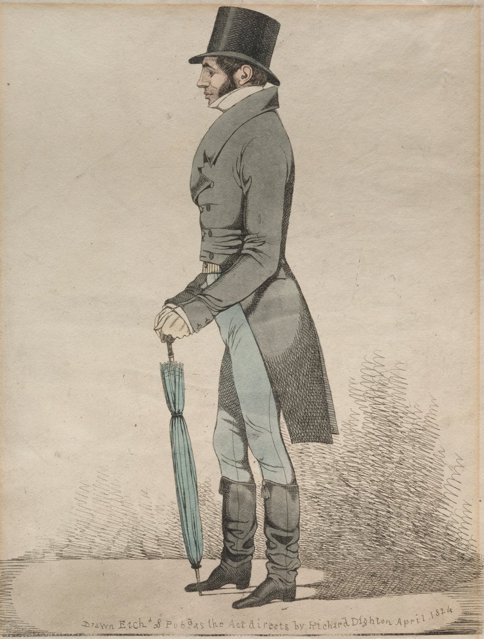Näkymä Royal Exchangesta, 1824. tekijältä Richard Dighton