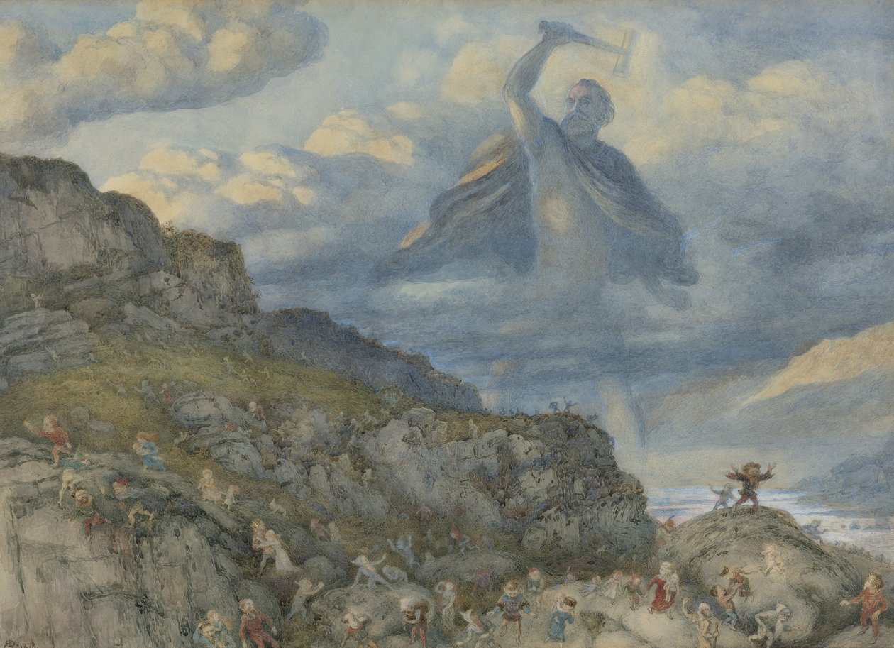 Thor ja kääpiöt, 1878 tekijältä Richard Doyle