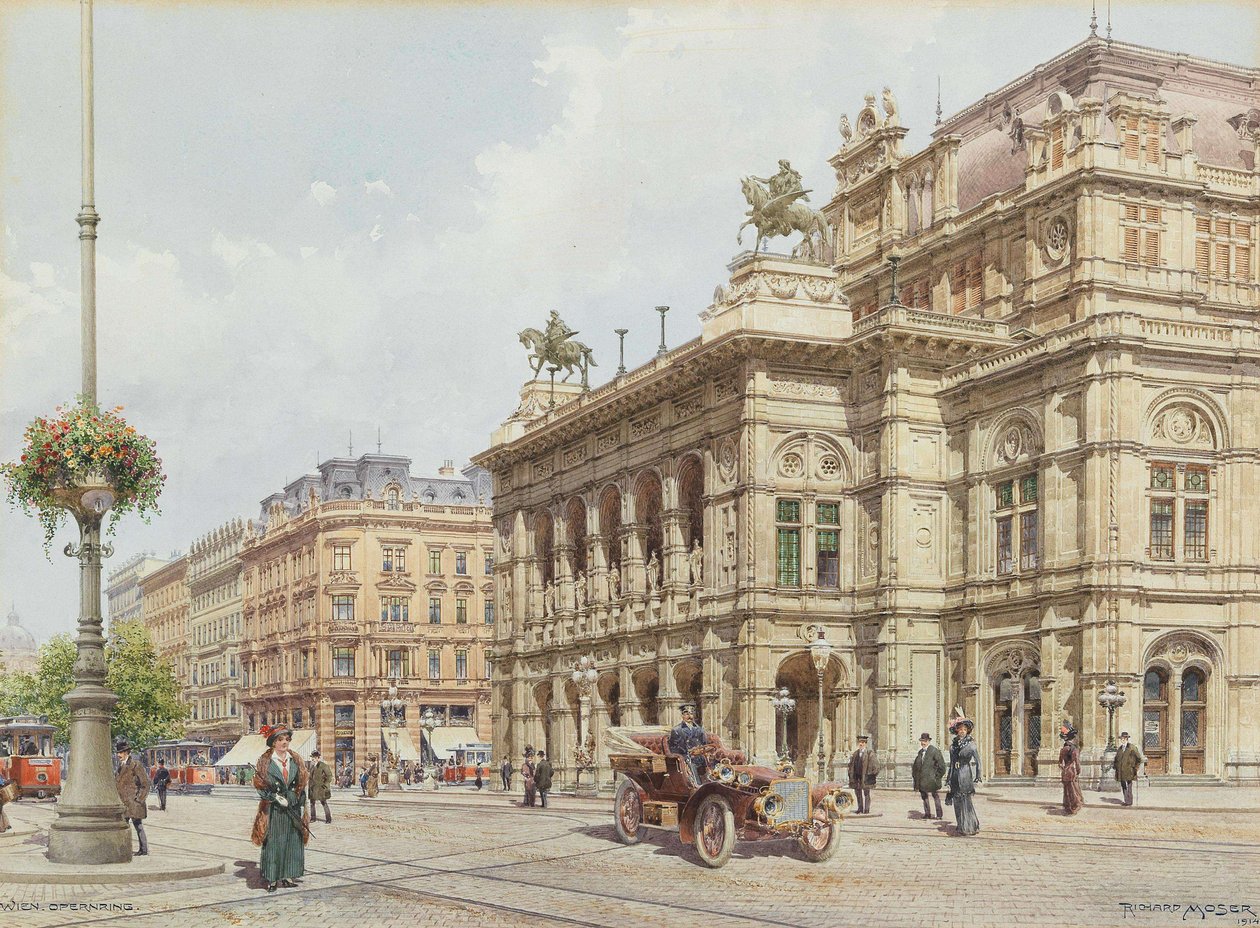 Wien, Opernring, 1914. tekijältä Richard Moser