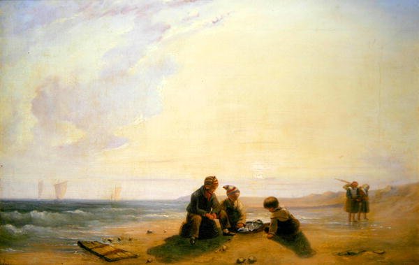 Ranskan rannikkomaisema tekijältä Richard Parkes (attr. to) Bonington