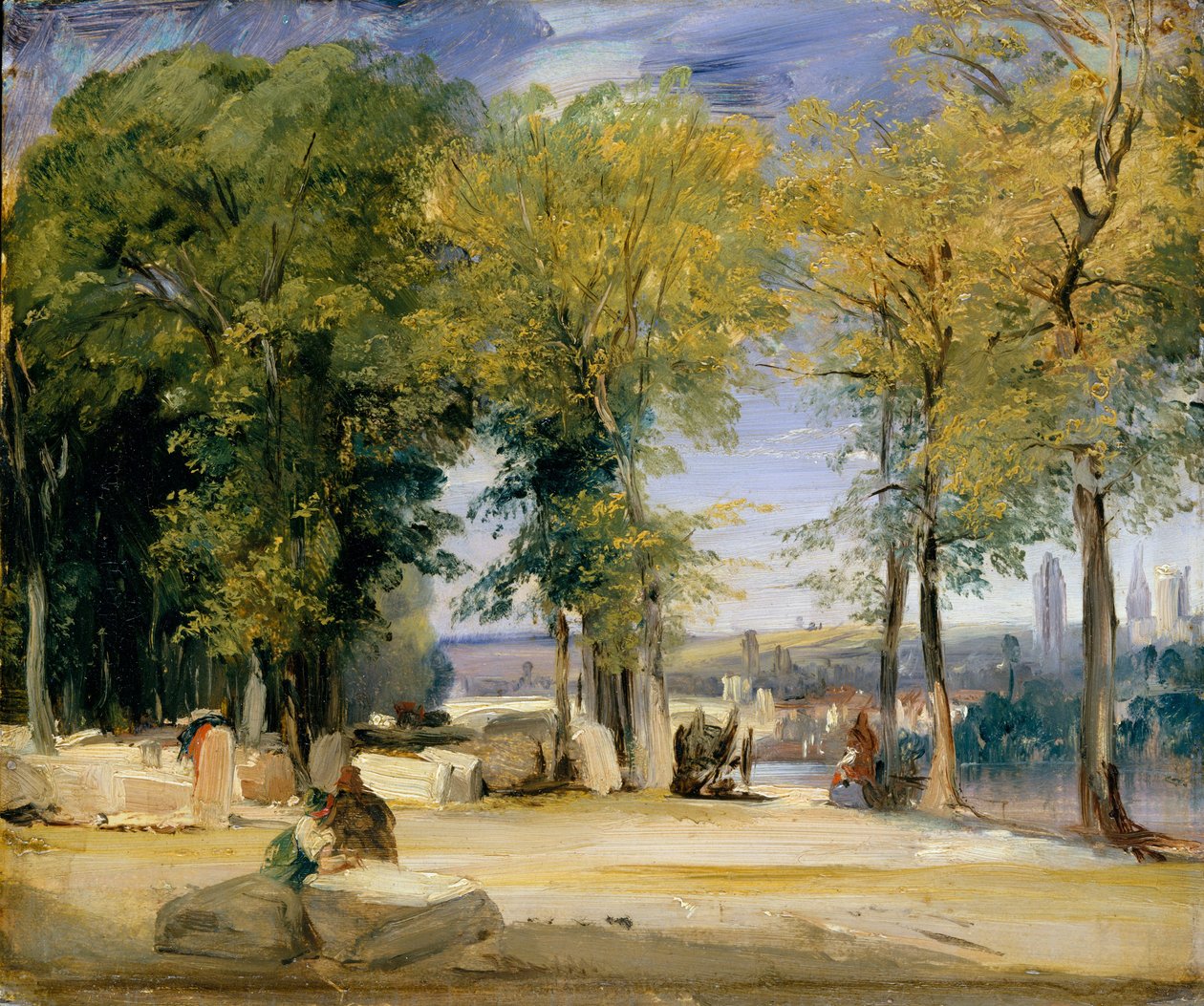 Näkymä lähellä Rouen, ca. 1825. tekijältä Richard Parkes Bonington
