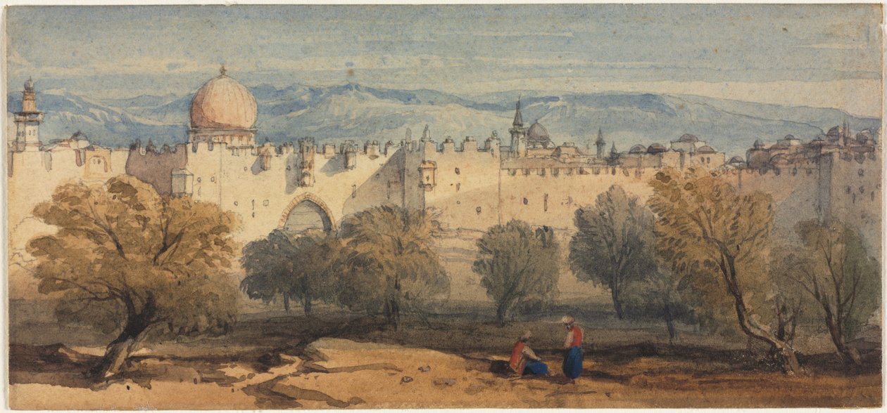 St. Stephens Gate, Jerusalem, n. 1860. tekijältä Richard Principal Leitch