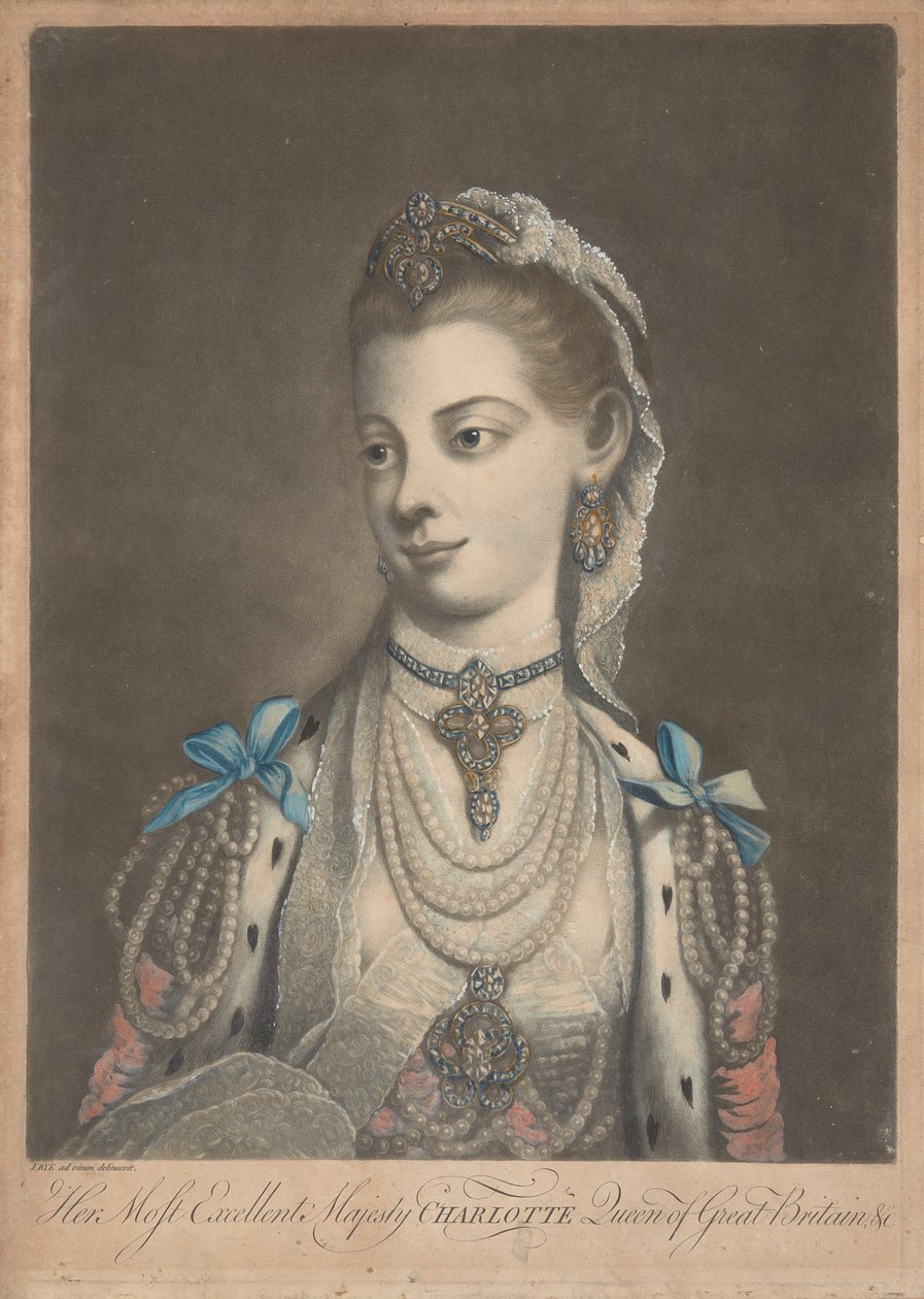 Queen Charlotte, n. 1762 (painettu) tekijältä Richard Purcell