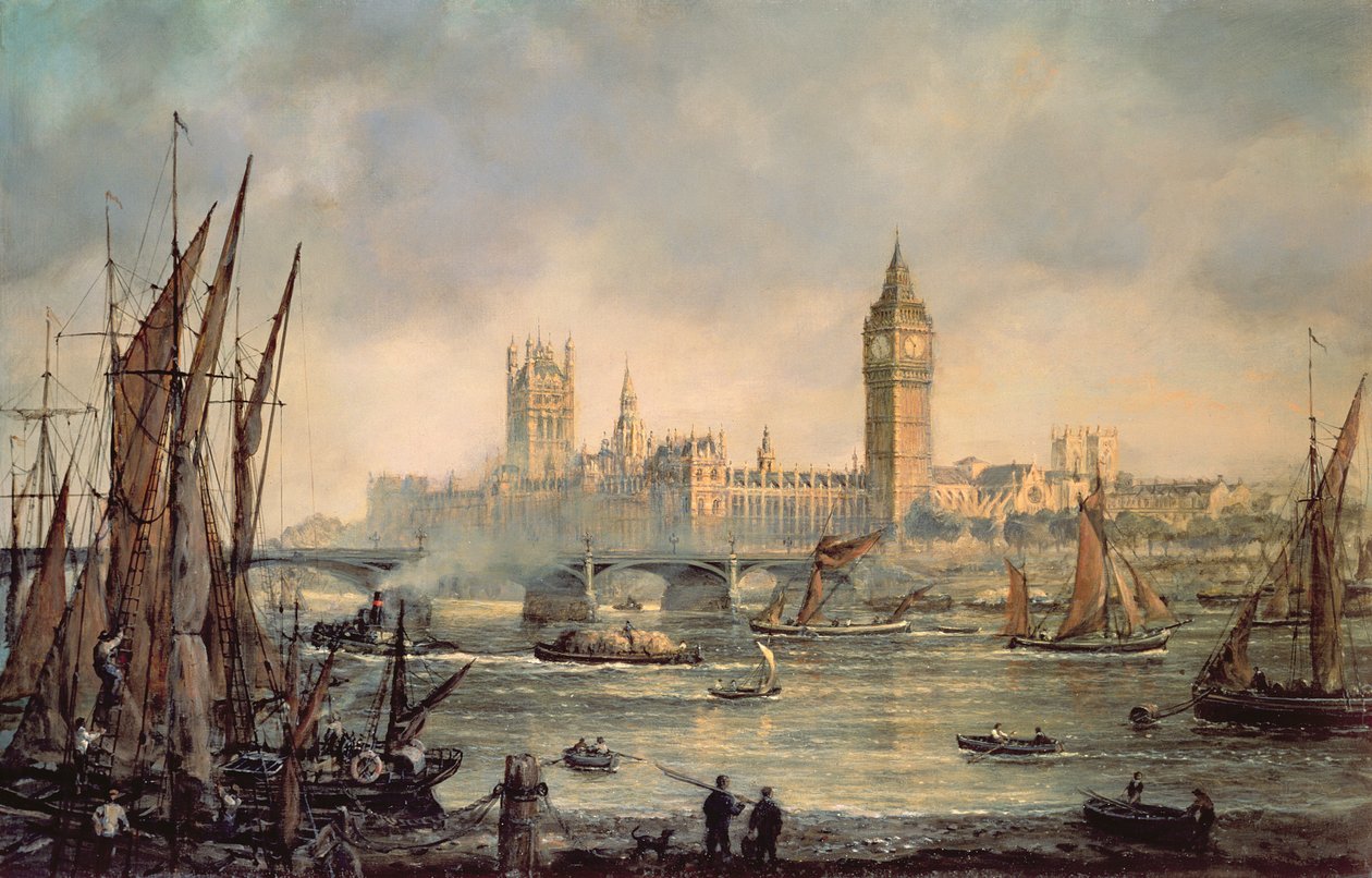 Parlamenttitalo ja Westminster Bridge tekijältä Richard Willis