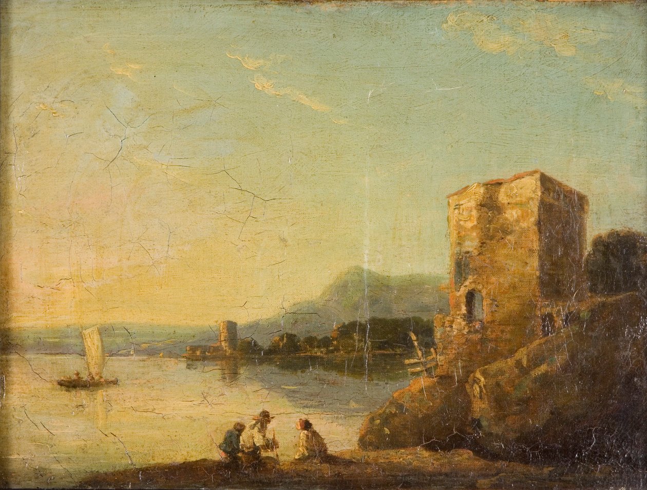 Rannikkokohtaus Napolin lähellä, 1750-1780. tekijältä Richard Wilson