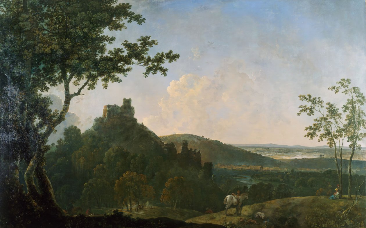 Okehamptonin linna, 1771-1774. tekijältä Richard Wilson