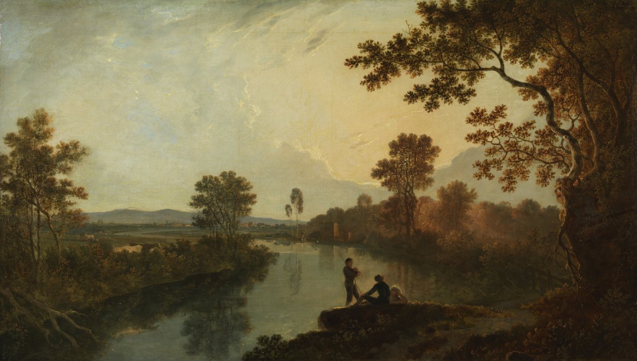 Dee-joki, n. 1760 (öljy kankaalle) tekijältä Richard Wilson