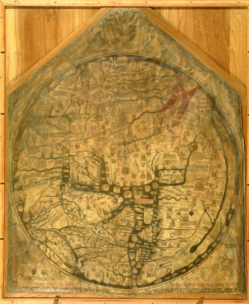 Mappa Mundi, n. 1290 tekijältä Richard of Haldingham