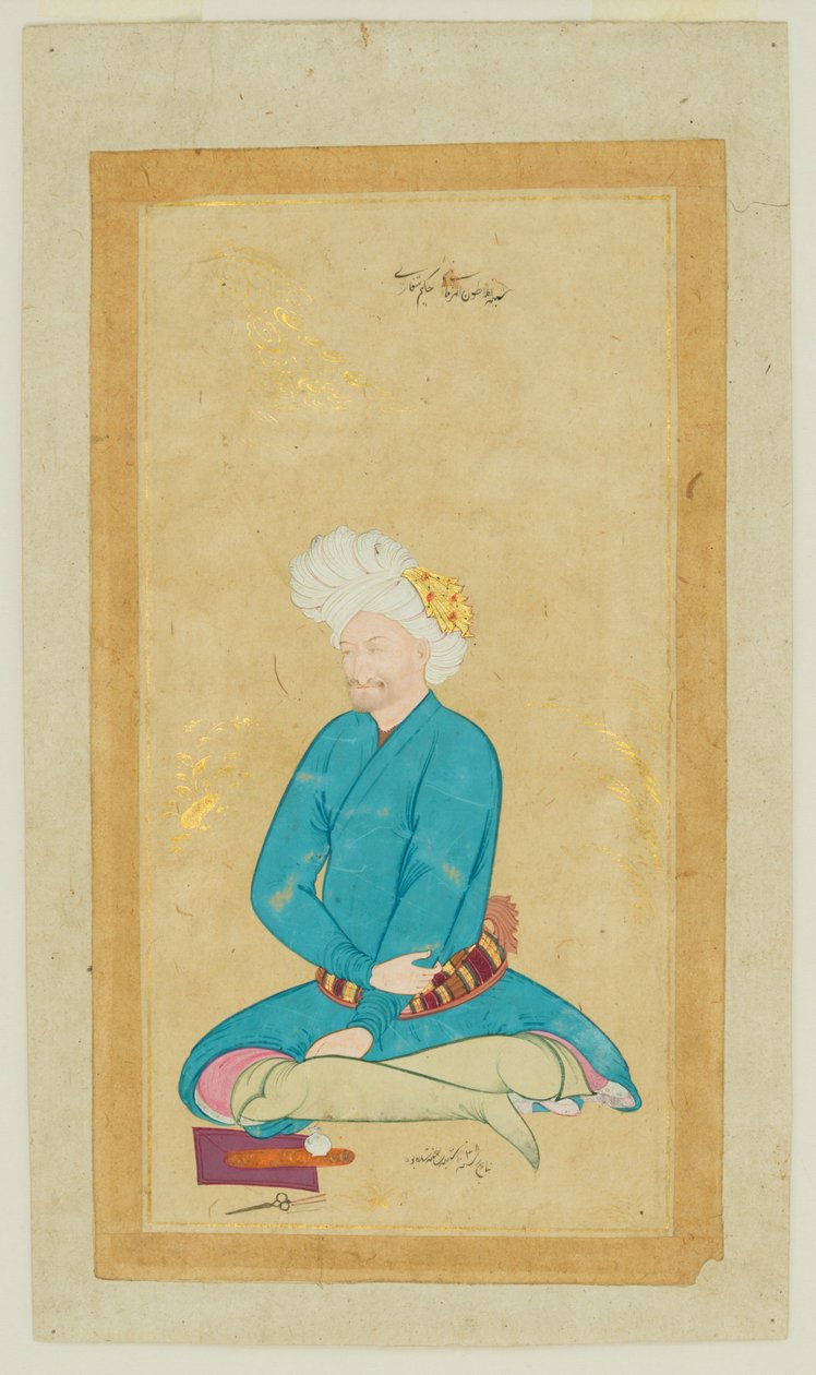 Hakim Shifaehin muotokuva, 1628-29 tekijältä Riza i Abbasi