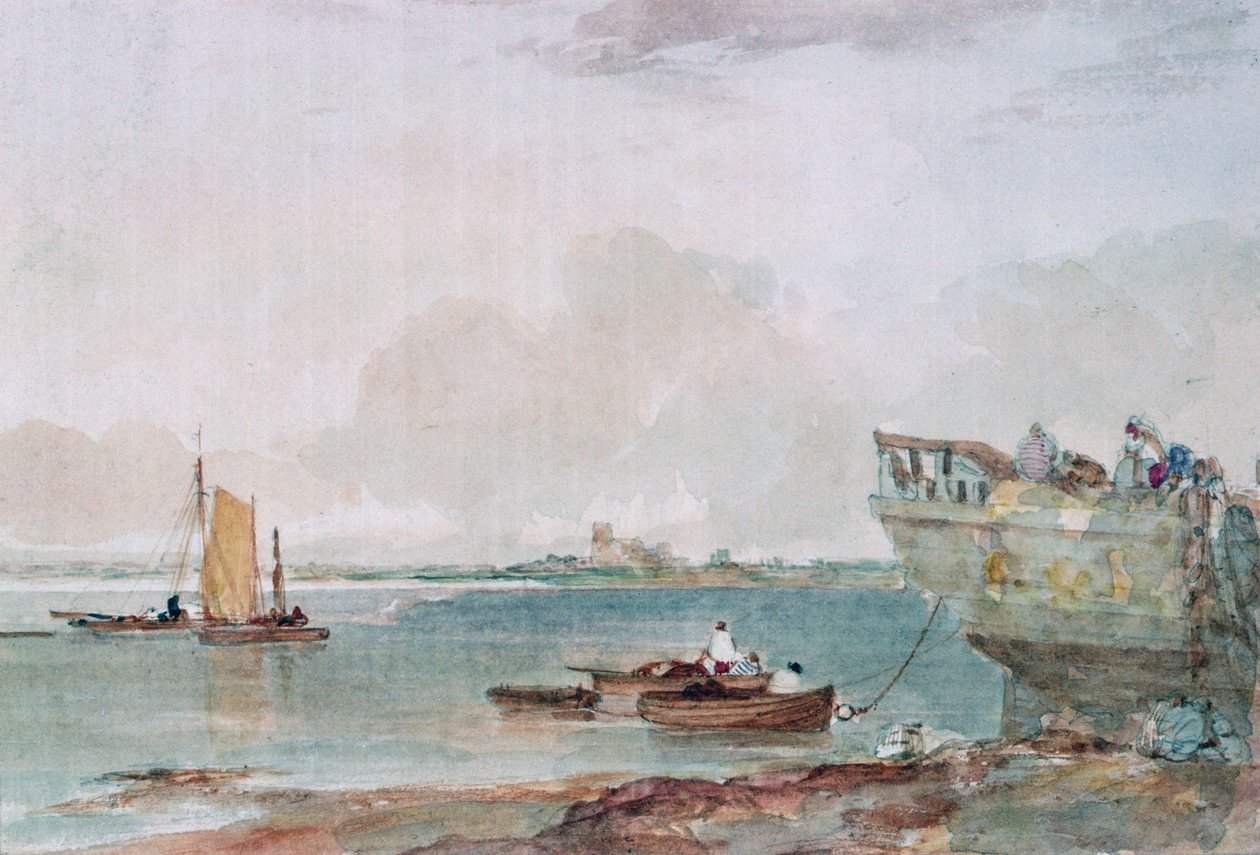 Merimaisema veneillä, 1800-luku (akvarelli) tekijältä Robert Brandard