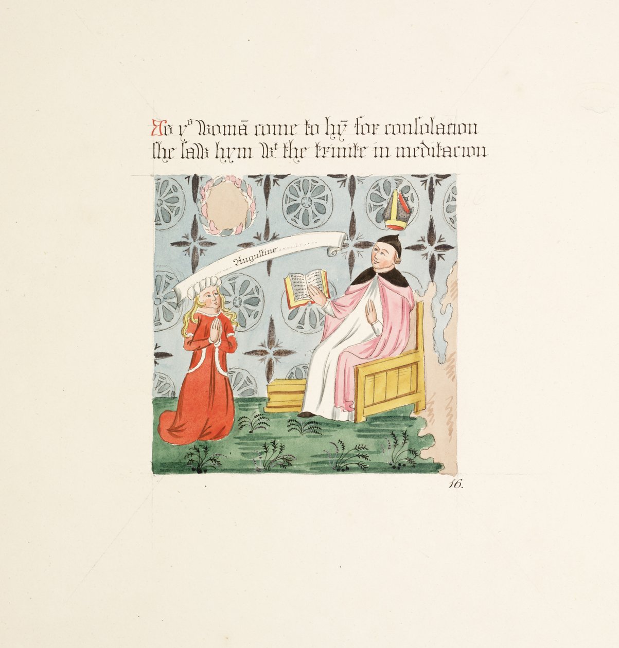 Ms. New Coll 380, f25r. Pyhän Marian Carlislen katedraalikirkon antiikki, piirtänyt Robert Carlile, 1795 (kynä ja muste ja wc paperille) tekijältä Robert Carlile