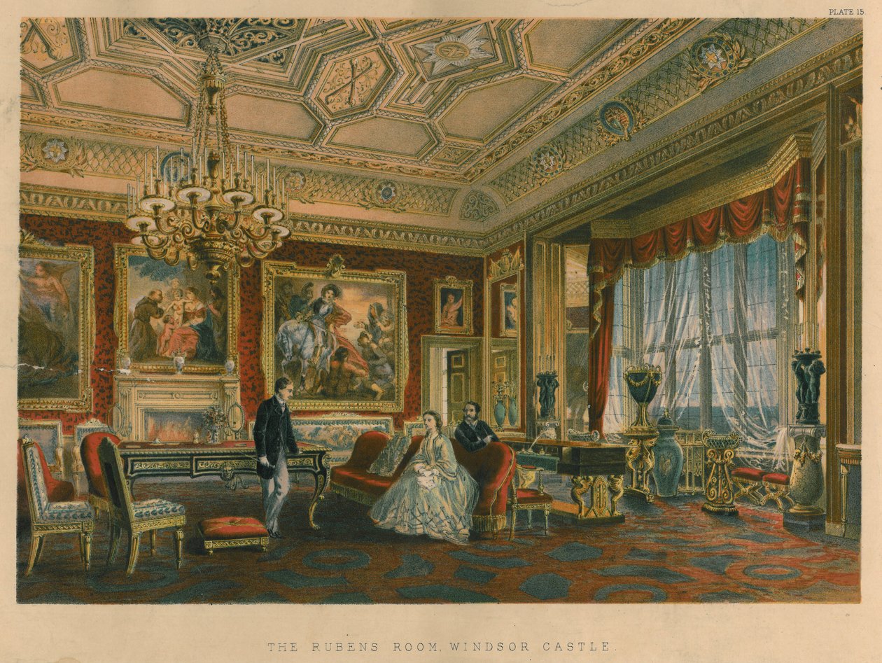 Rubensin huone, Windsorin linna, 1863 tekijältä Robert Charles Dudley