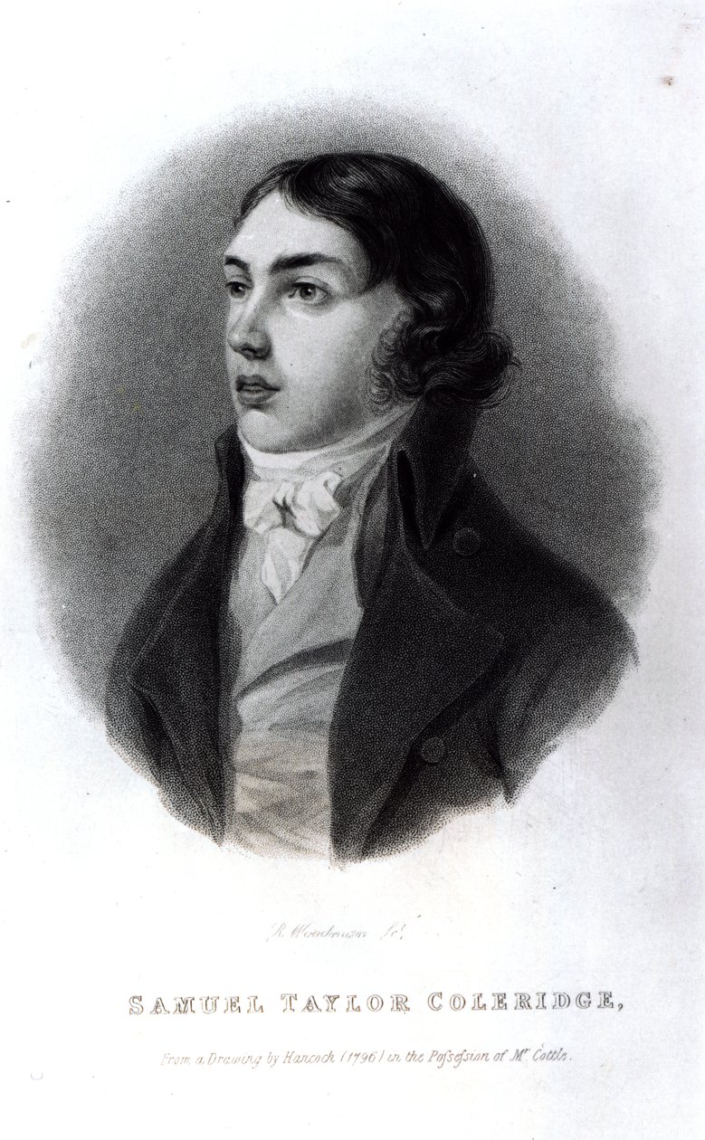 Muotokuva Samuel Taylor Coleridgesta (1772-1834) nuorena miehenä tekijältä Robert Hancock
