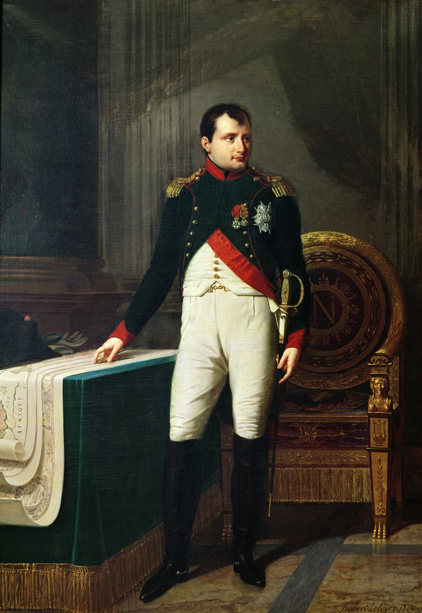 Napoleon Bonaparten (1769-1821) muotokuva 1809 tekijältä Robert Lefevre