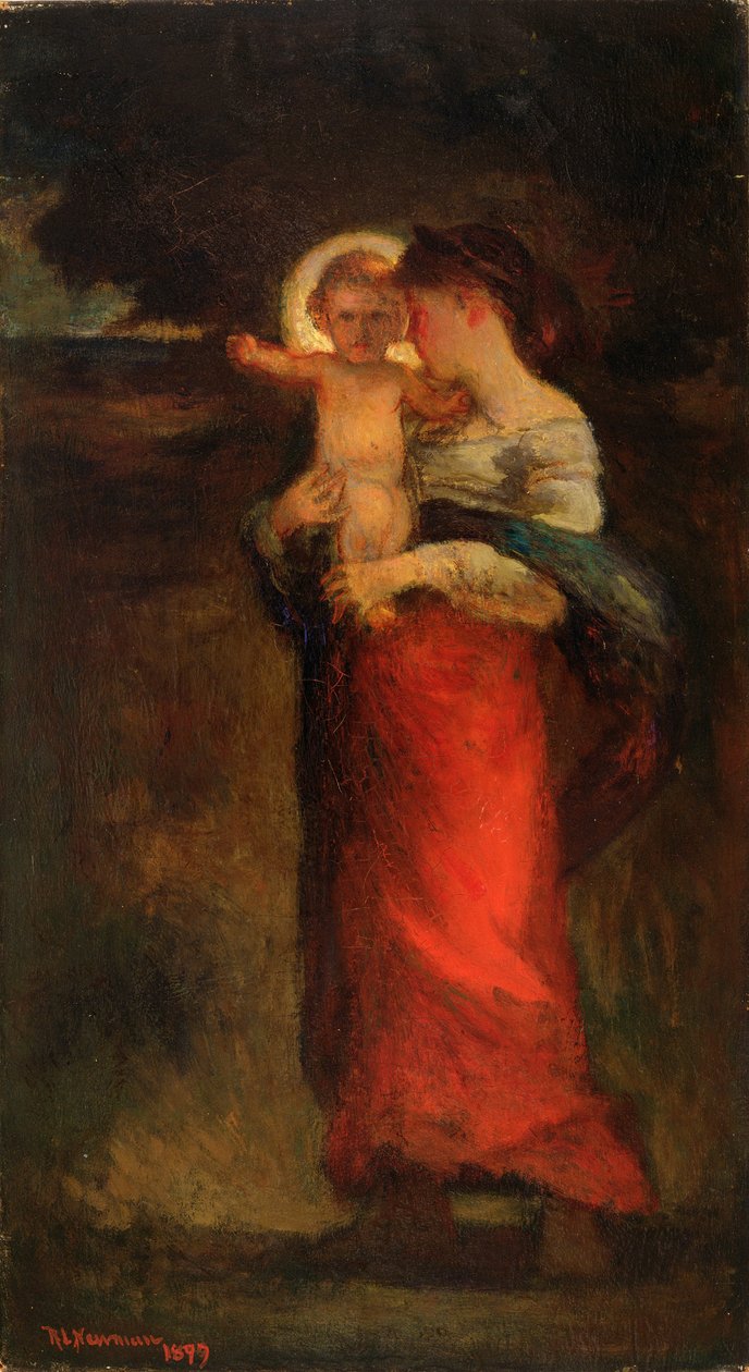 Madonna ja lapsi, 1897 tekijältä Robert Loftin Newman