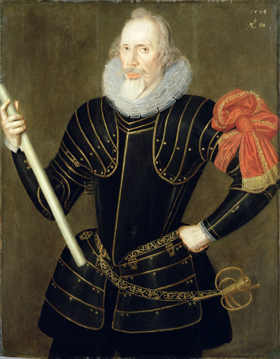 Miehen muotokuva, 1593 tekijältä Robert Peake