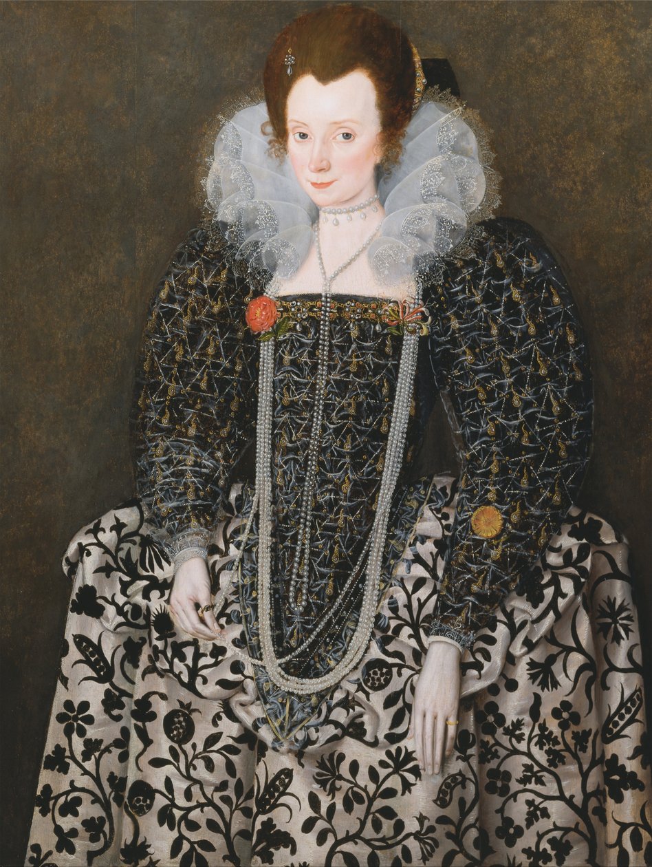 Muotokuva naisesta, perinteisesti tunnistettu Mary Cloptoniksi (syntynyt Waldegrave), Kentwell Hall, S ... tekijältä Robert Peake