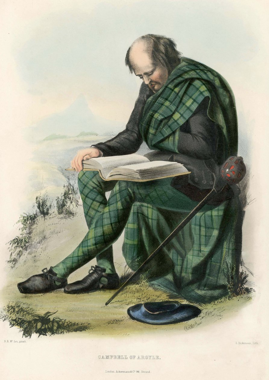 Campbell of Argyll, elokuvasta The Clans of the Scottish Highlands, pub.1845 tekijältä Robert Ronald McIan