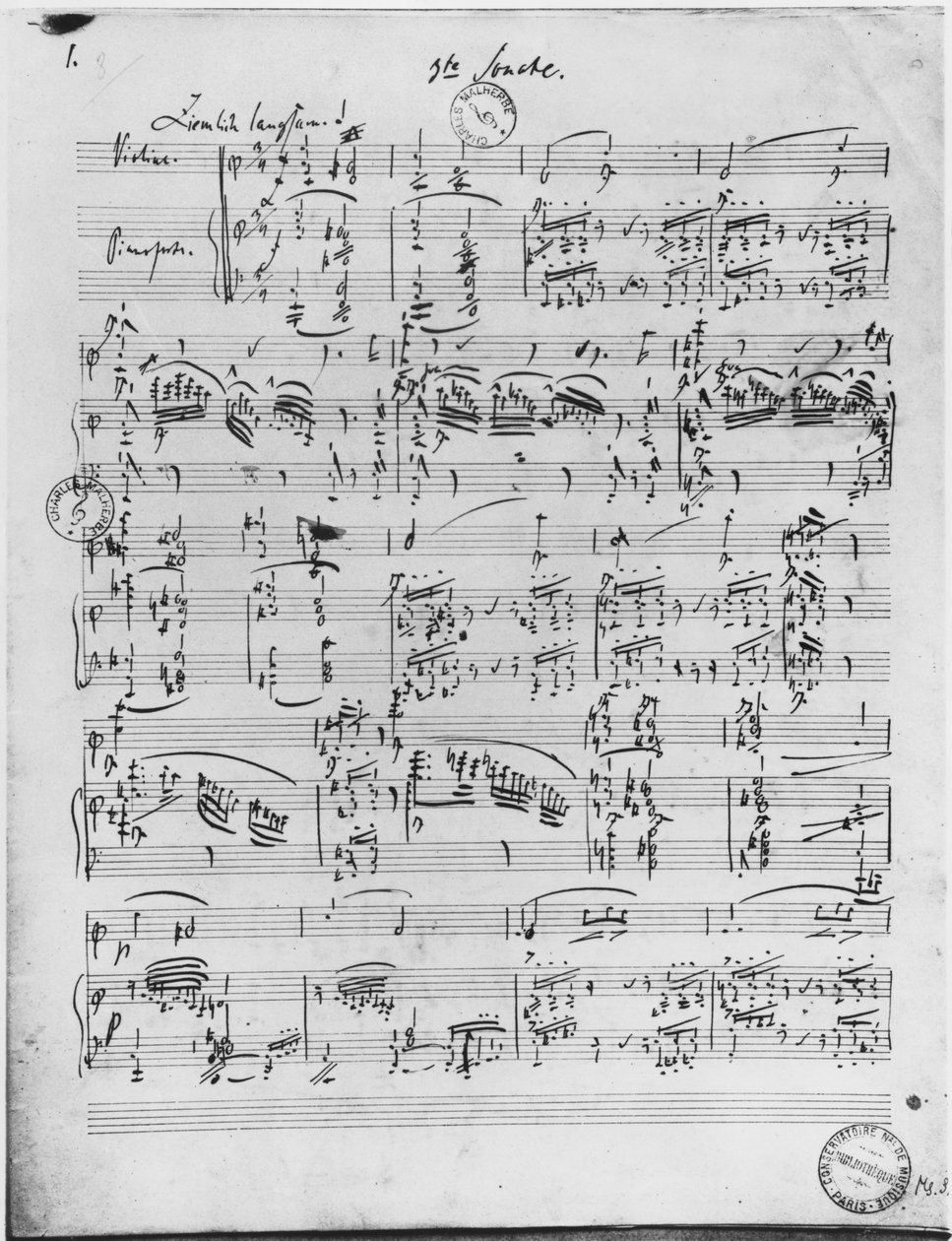 Kolmas sonaatti pianolle ja viululle tekijältä Robert Schumann