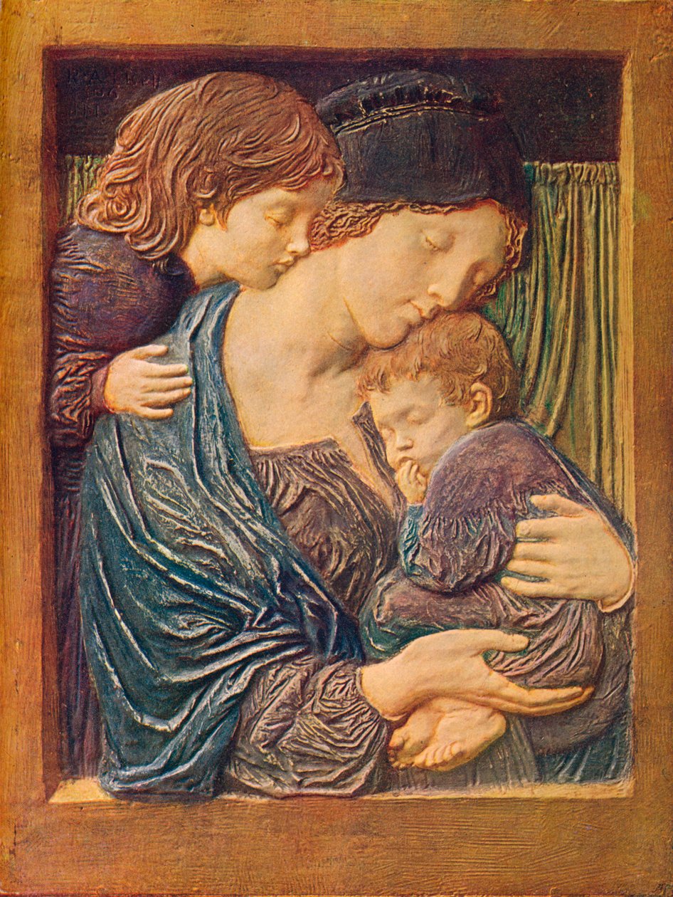 Äiti ja lapset, c1900 tekijältä Robert Anning Bell
