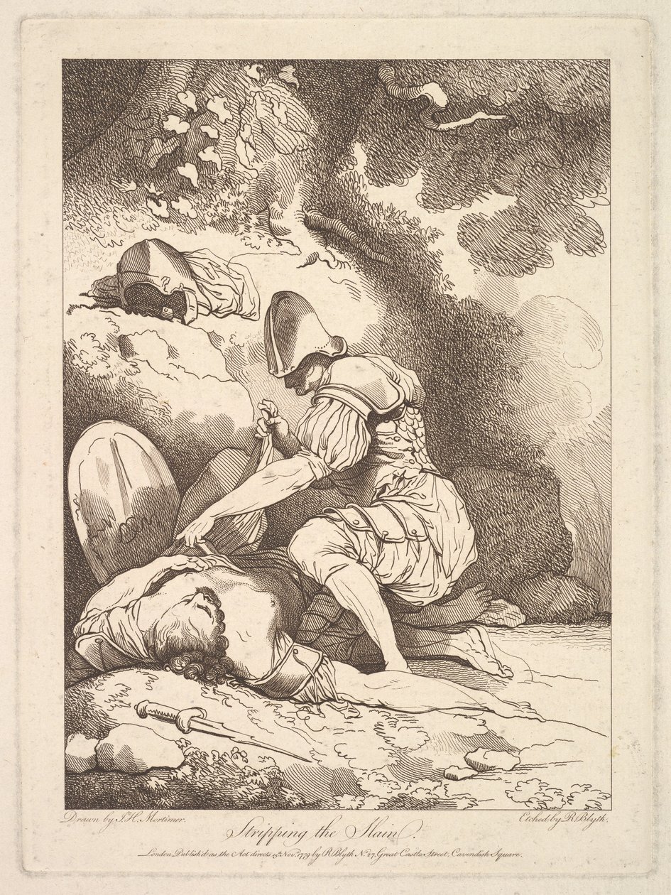 Tapattujen riisuminen, 15. marraskuuta 1779. tekijältä Robert Blyth