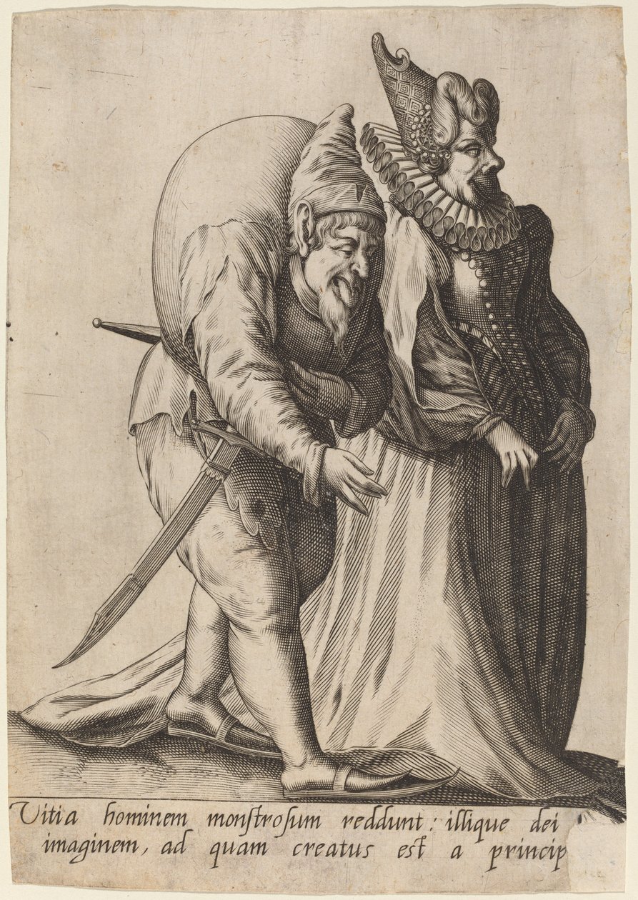 Hirviömäisen miehen paheet..., 1597. tekijältä Robert Boissard