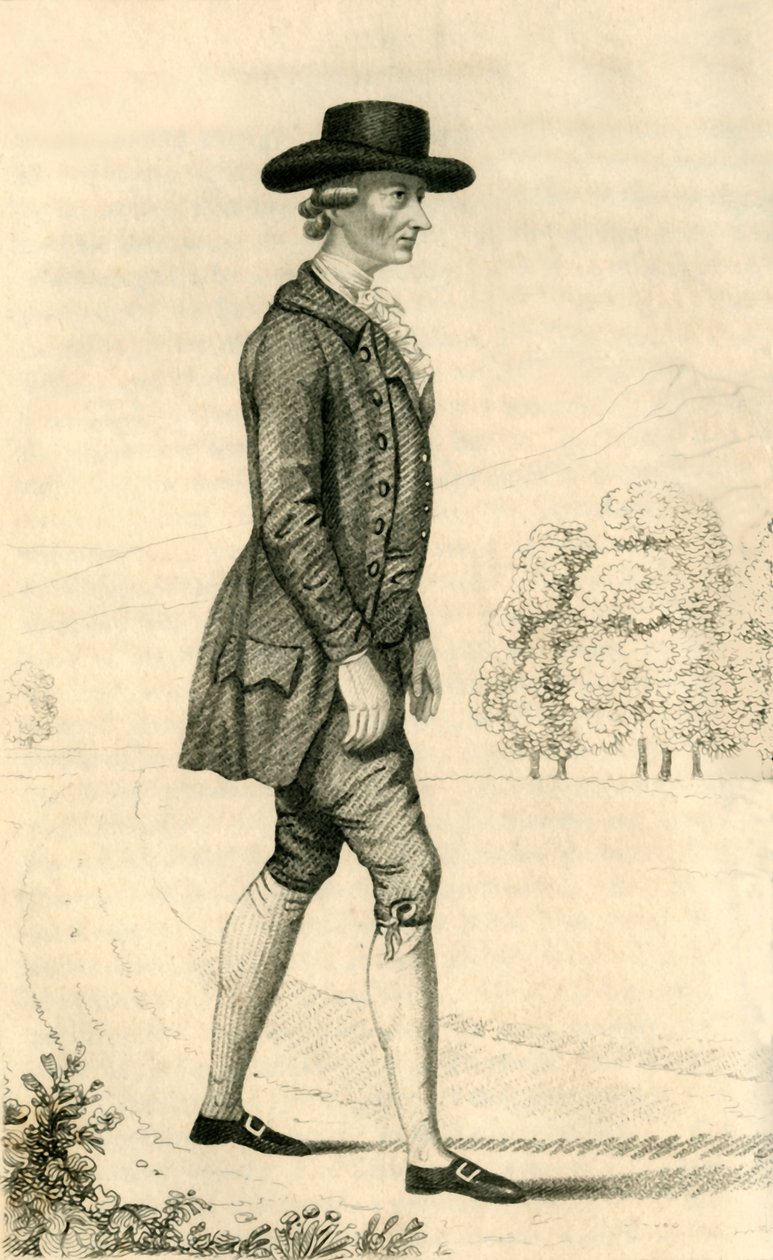 Foster Powell - Hämmästyttävä jalankulkija, 1821. tekijältä Robert Cooper