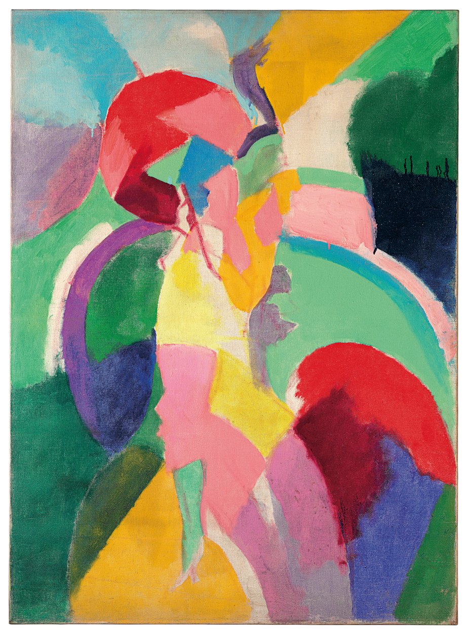 Nainen aurinkovarjolla tai La Parisienne tekijältä Robert Delaunay