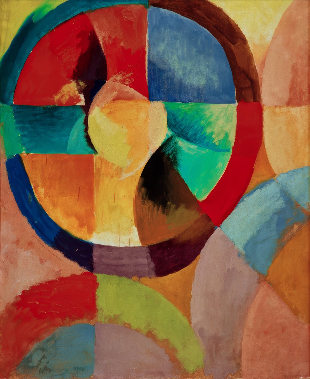 Pyöreät muodot, aurinko nro 1 tekijältä Robert Delaunay