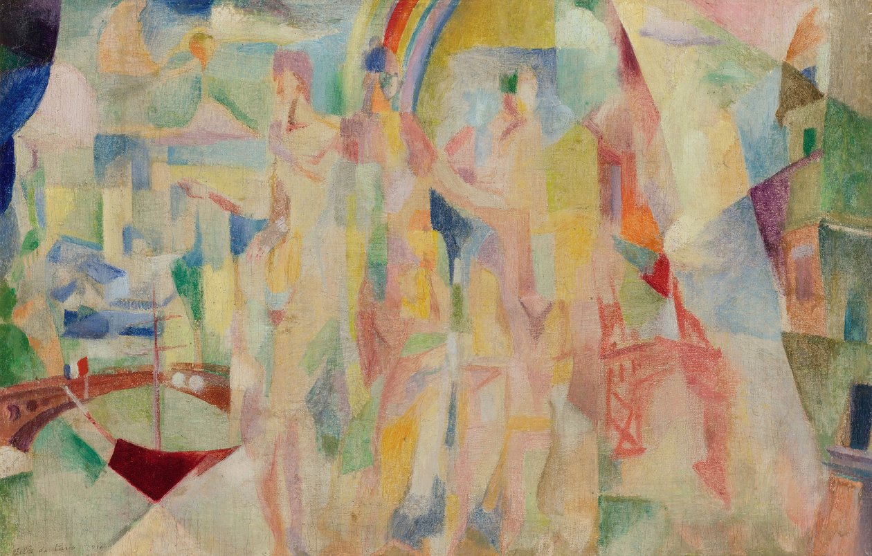 Pariisin kaupunki, luonnos, 1911-1912. tekijältä Robert Delaunay