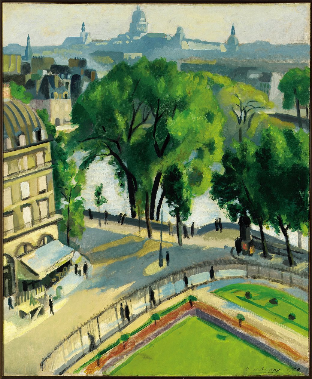 Näkymä Quai du Louvrelle tekijältä Robert Delaunay