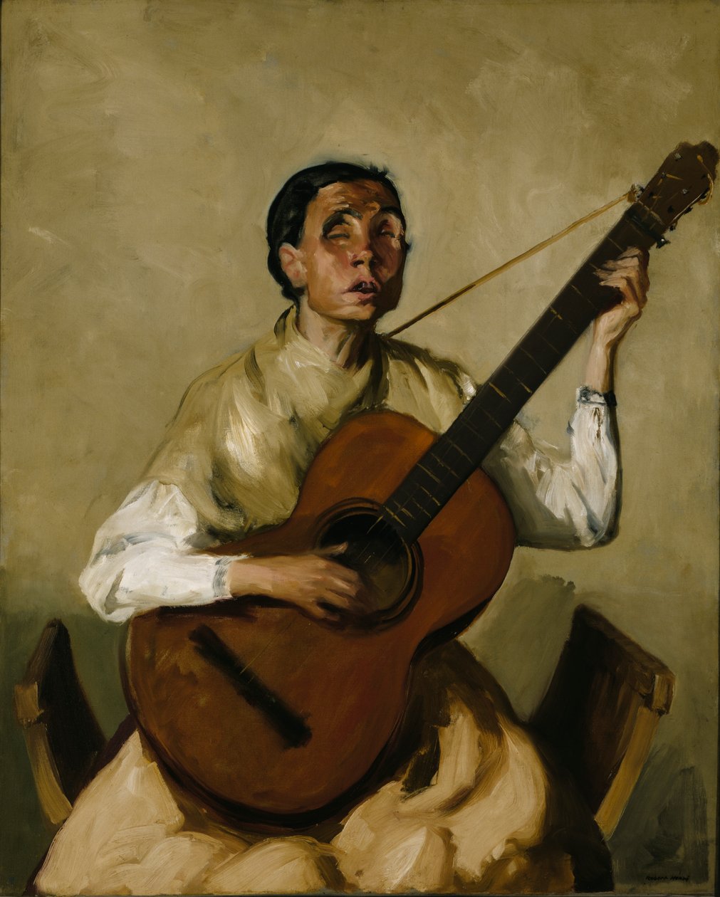 Sokea espanjalainen laulaja, 1912. tekijältä Robert Henri