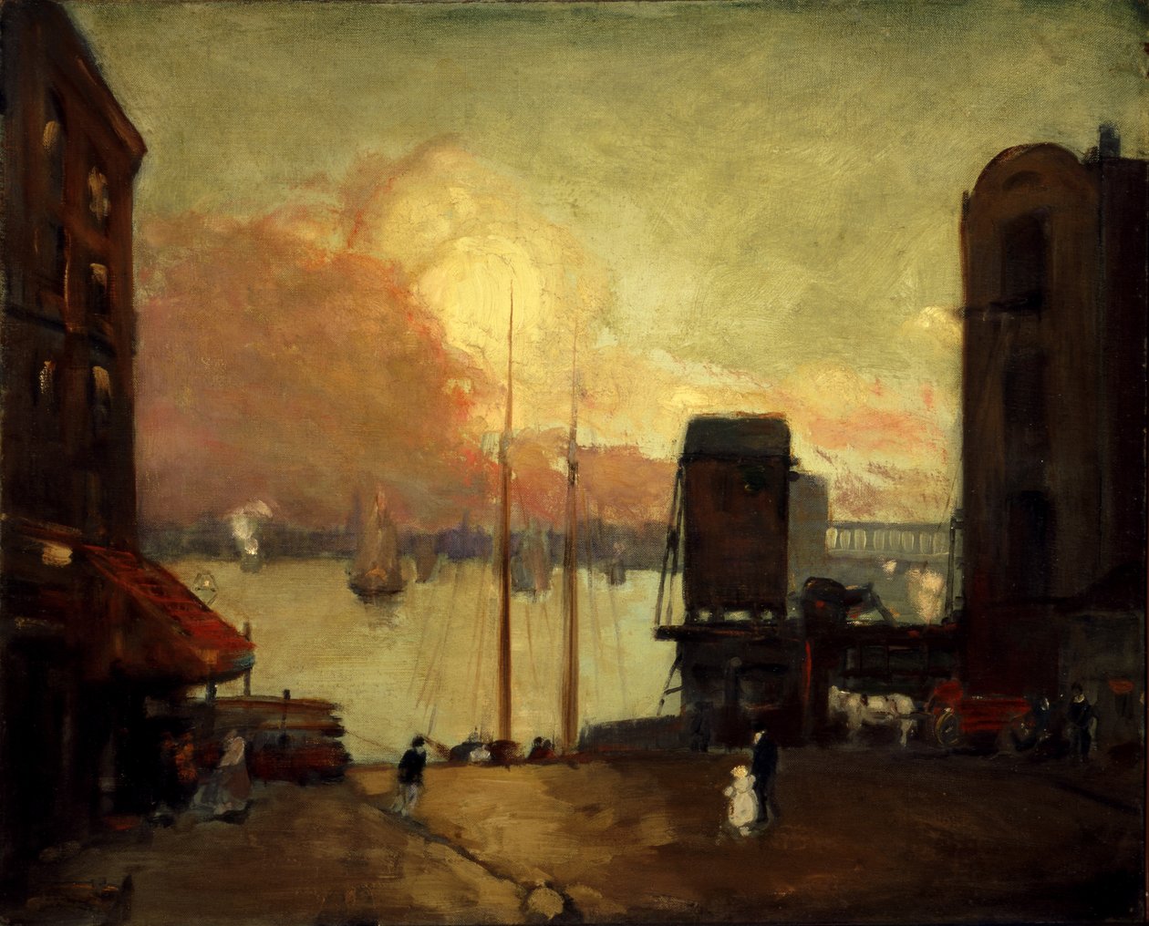 Cumulus-pilvet, East River, 1901-1902. tekijältä Robert Henri