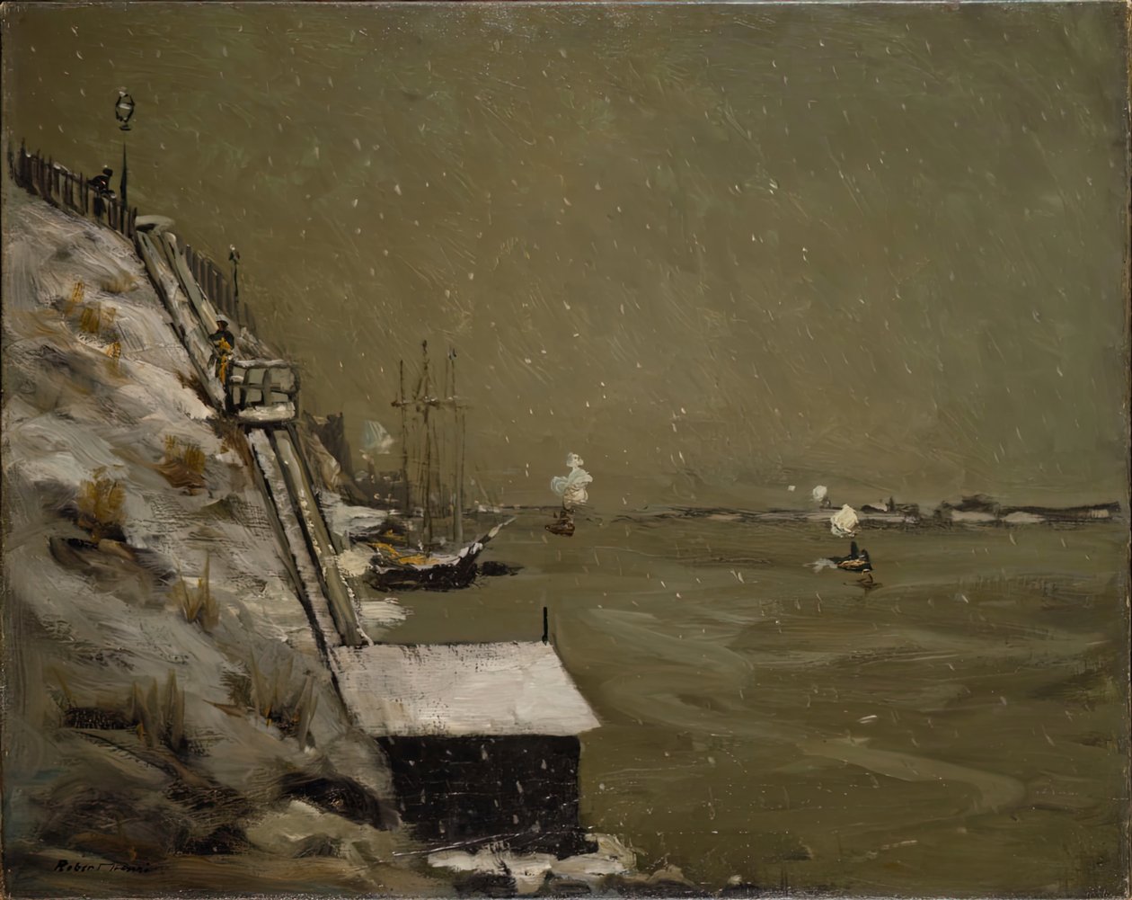 East River Embankment, talvi, 1900. tekijältä Robert Henri