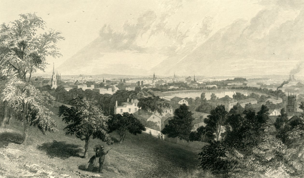 "City of Providence, Prospect Hillistä", 1872. tekijältä Robert Hinshelwood