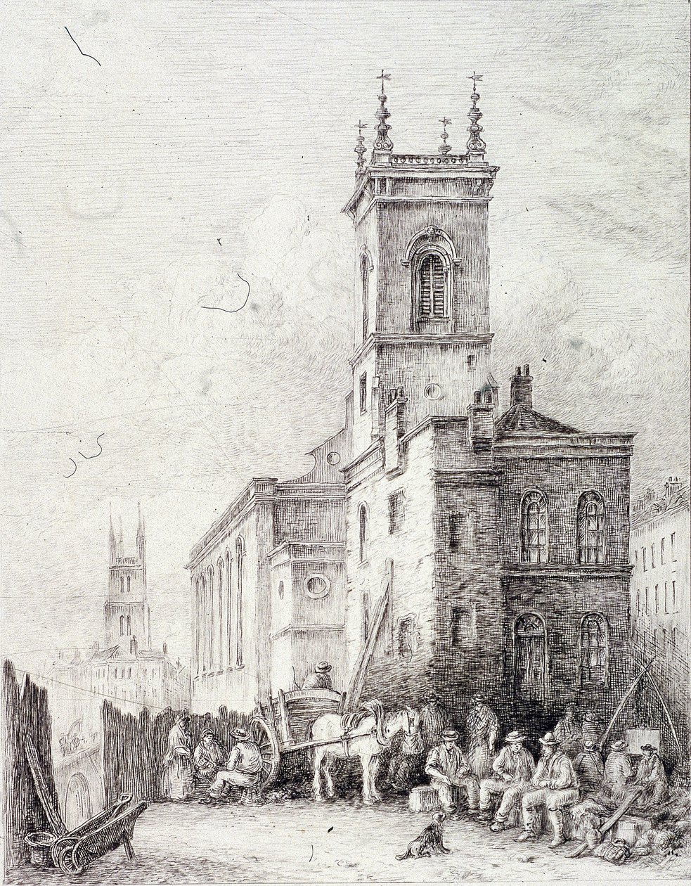 Holborn Viaduct, Lontoo, 1865 tekijältä Robert Kent Thomas