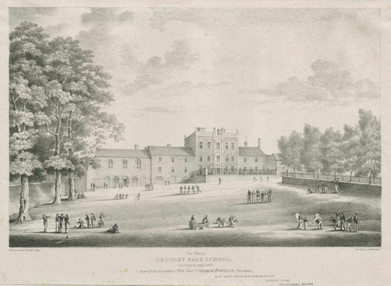 Sedgley Park School: kaiverrus, marraskuu 1838 (tulostus) tekijältä Robert Noyes