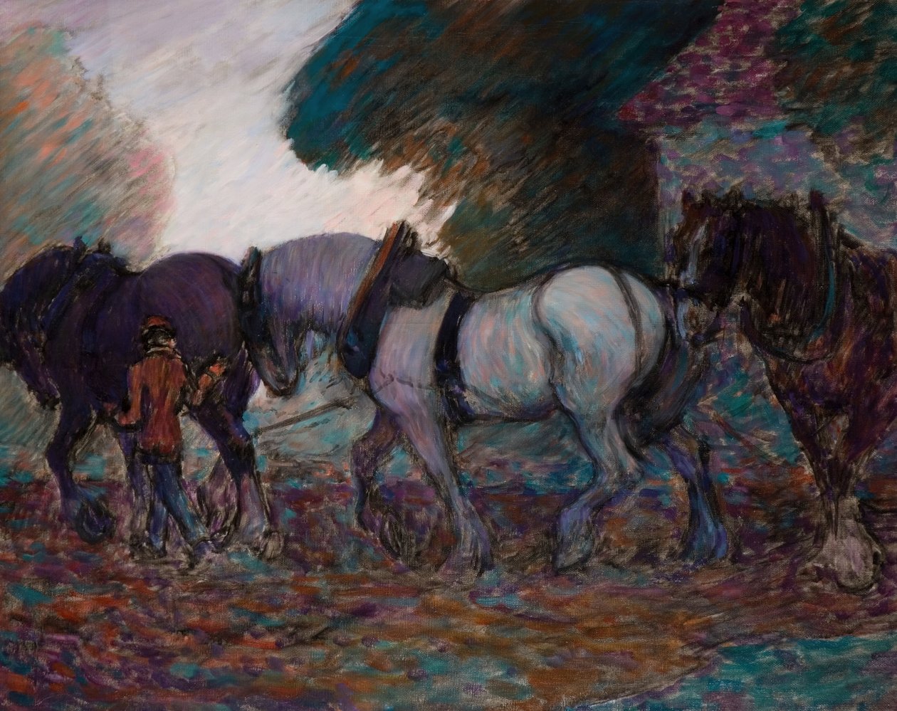 Kyntöryhmä, Dawn, 1906. tekijältä Robert Polhill Bevan