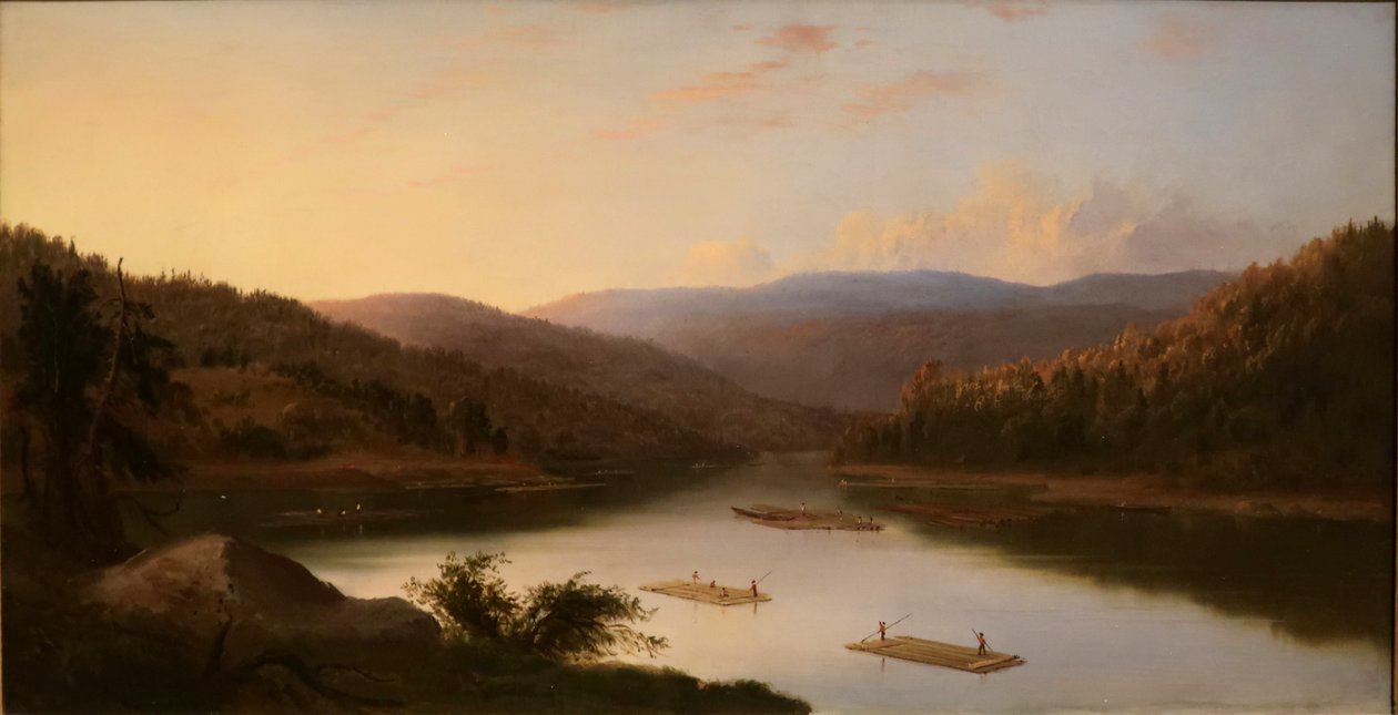 Litteä vene miehet tekijältä Robert Seldon Duncanson