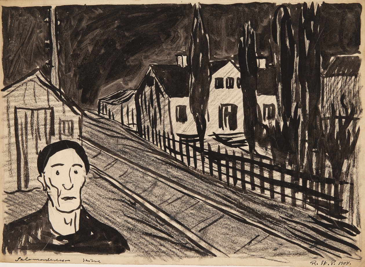 Itsemurha. Luonnos tekijältä Robert Storm Petersen
