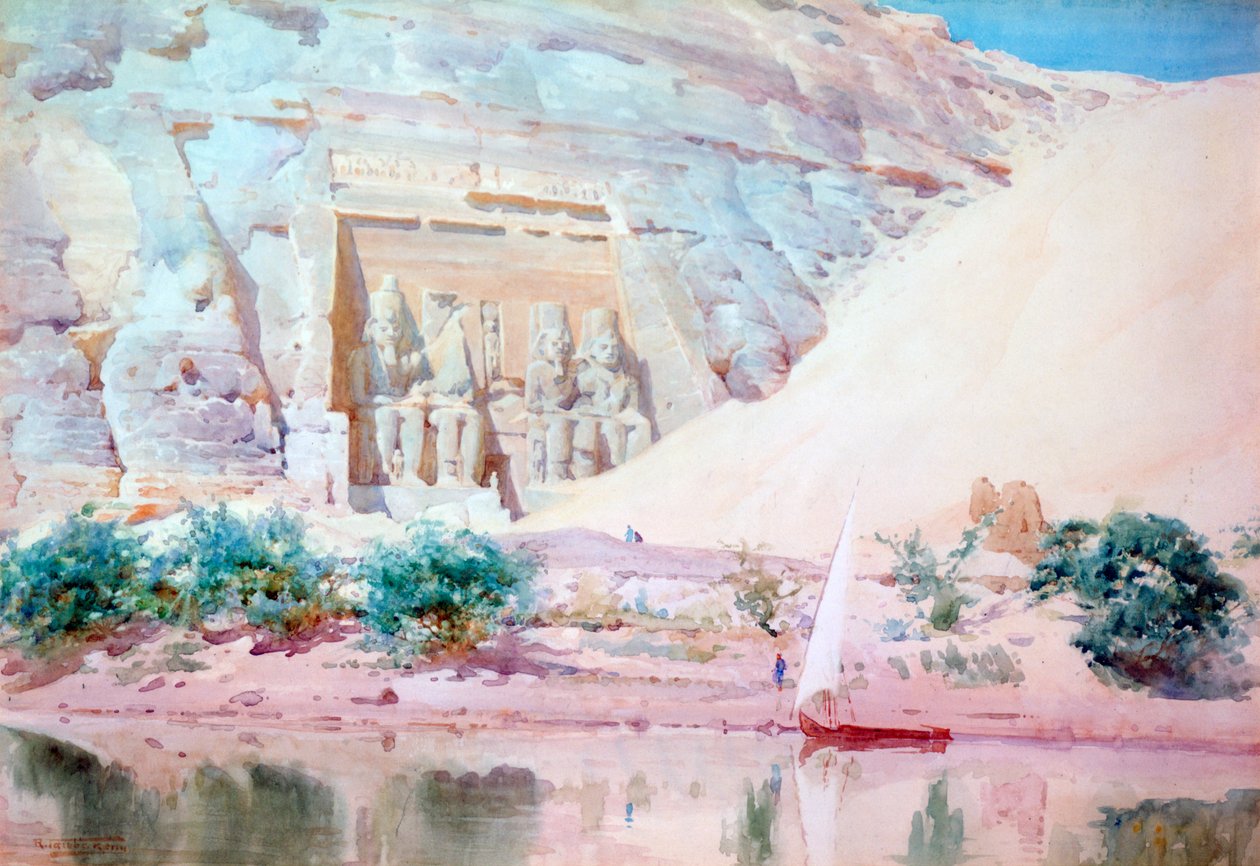 "Abou Simbelin temppeli", Egypti, 1897-1934 tekijältä Robert Talbot Kelly