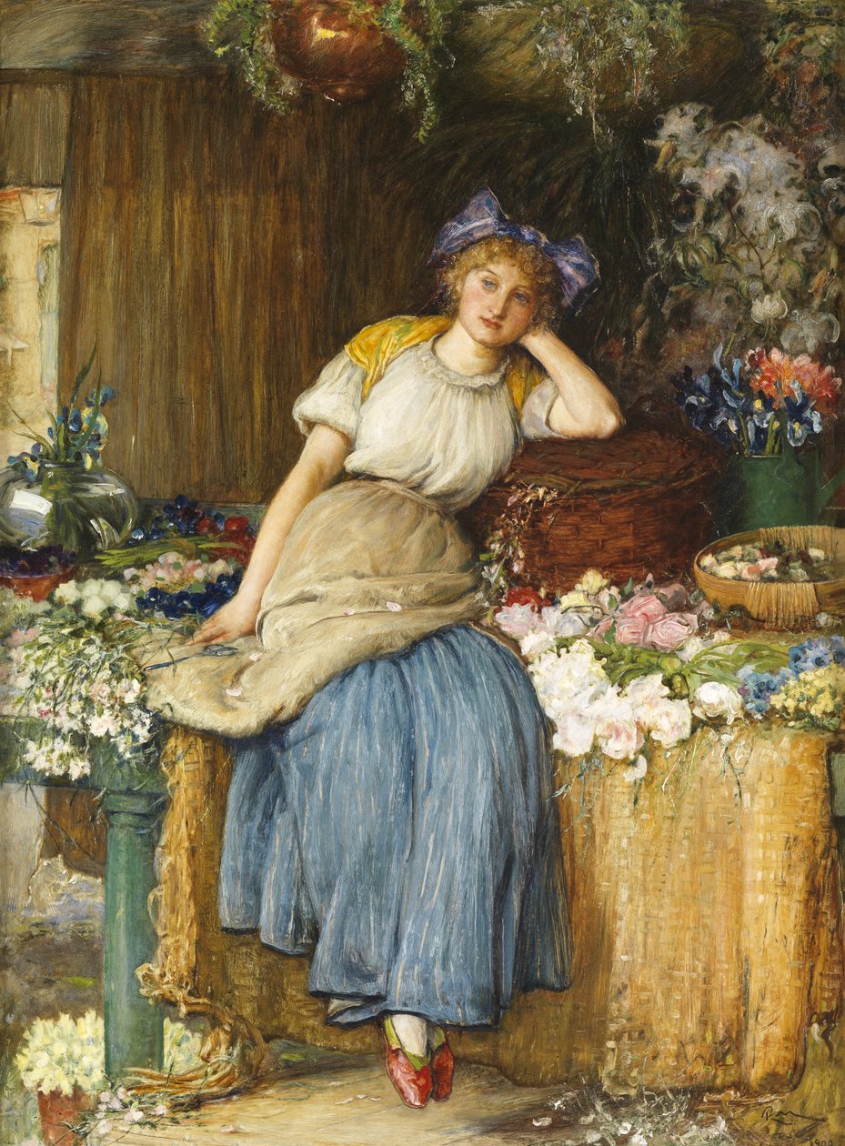 Elsassin kukkatyttö, 1900 tekijältä Robert Walker Macbeth
