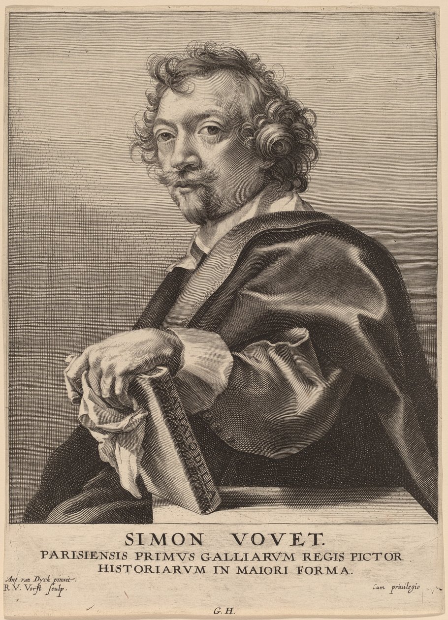 Simon Vouet tekijältä Robert van Voerst after Sir Anthony
